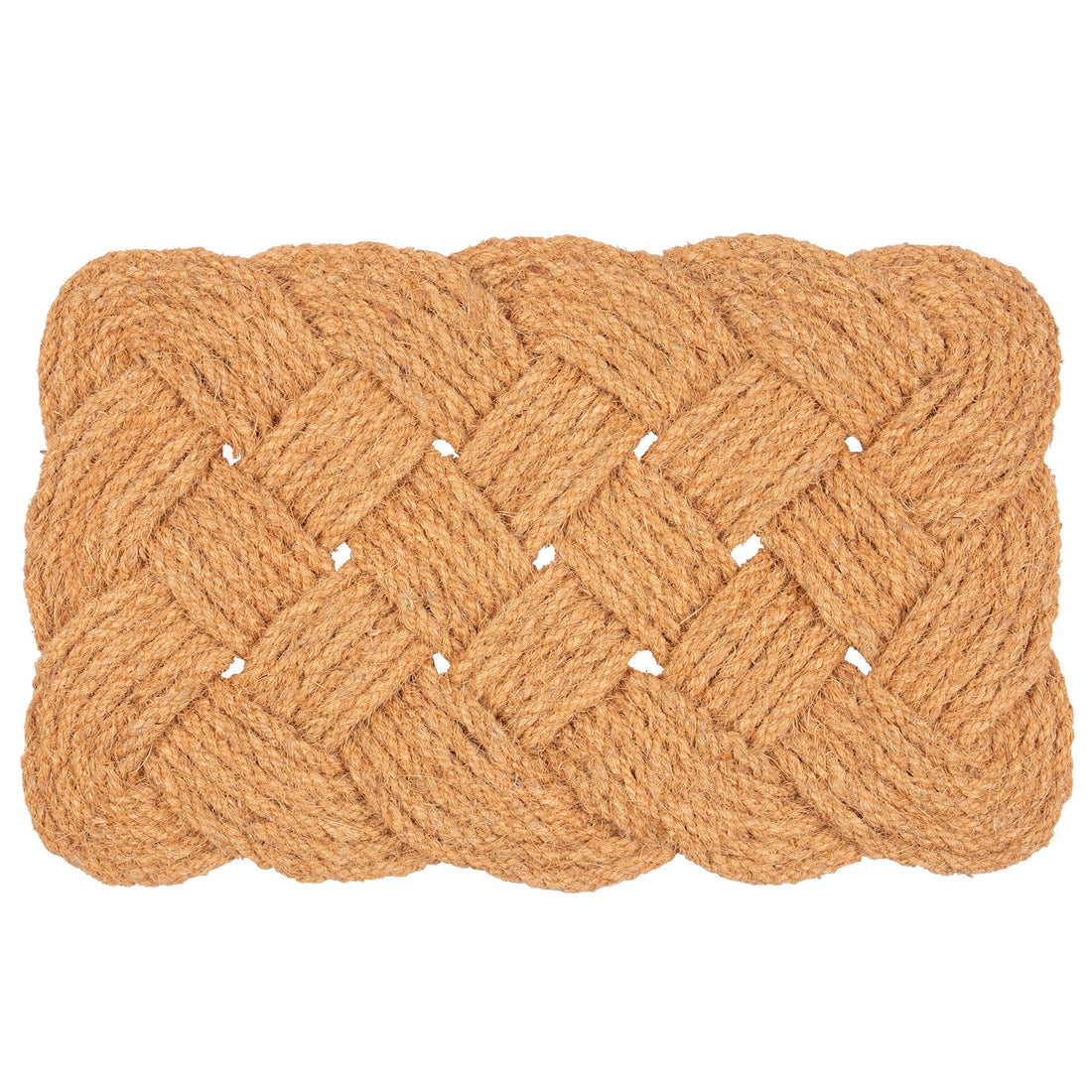 68cm x 43cm Natural Coir Knotted Door Mat - By Nicola Spring