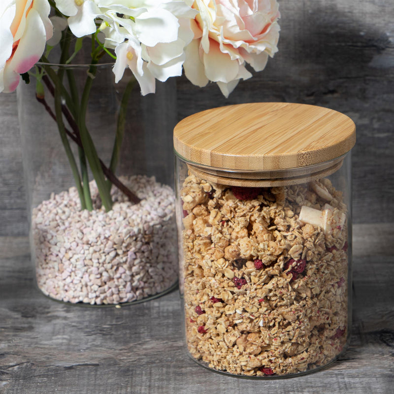 3pc Scandi Storage Jar Set with Wooden Lids - By Argon Tableware