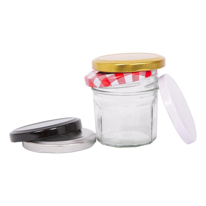 90ml Glass Jam Jars with Lids - Pack of 6 - By Argon Tableware