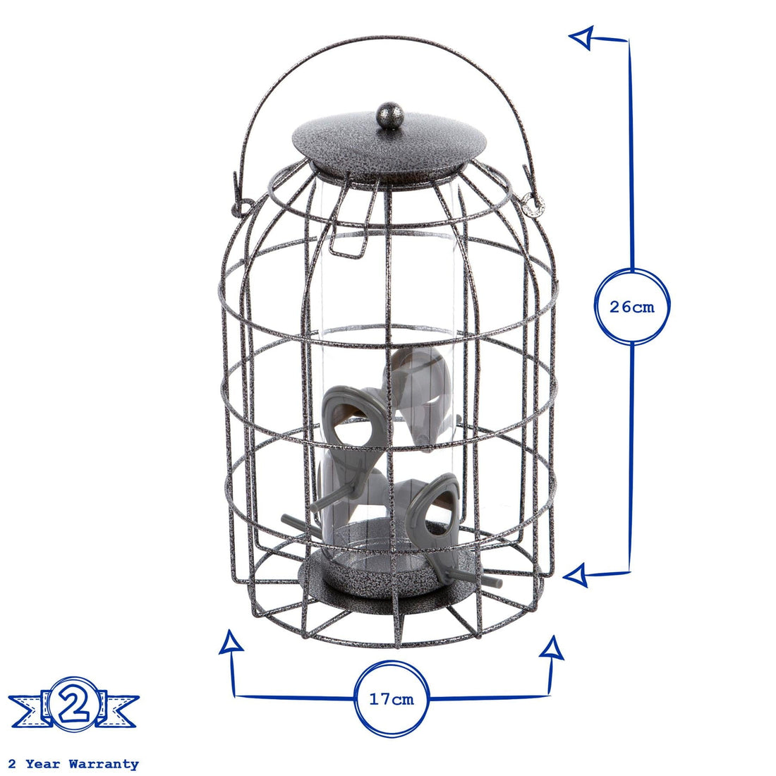 Squirrel-Proof Metal Seed Bird Feeder