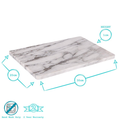 12pc Marble Placemats &amp; Square Coasters Set