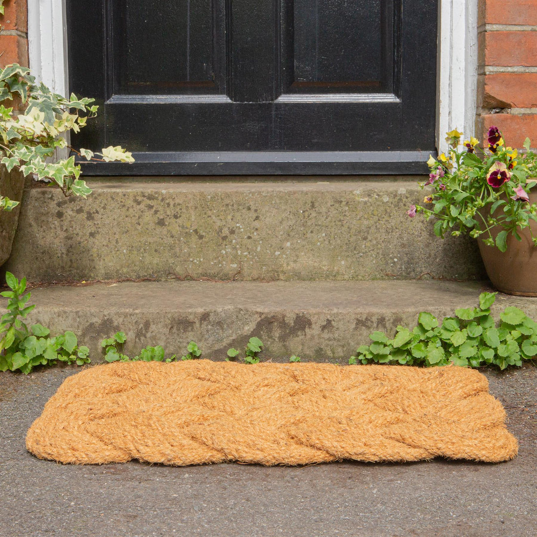 68cm x 43cm Natural Coir Knotted Door Mat