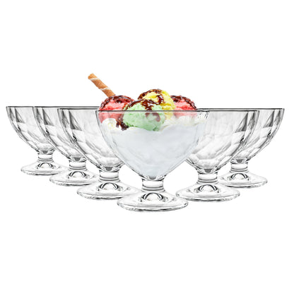 Bormioli Rocco Diamond Stemmed Ice Cream Bowls - 360ml - Pack of 6