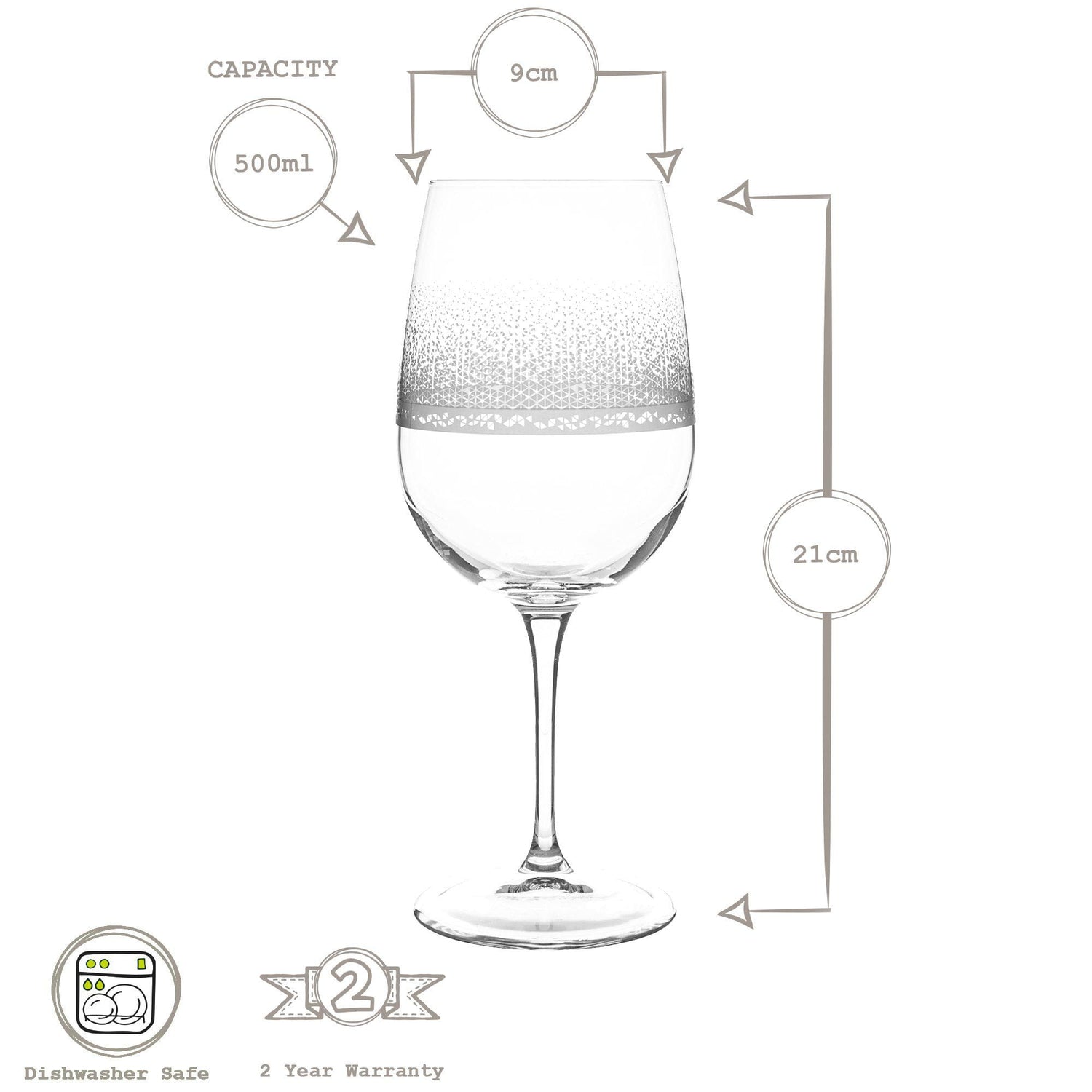 500ml Inventa Wine Glasses - Pack of Six