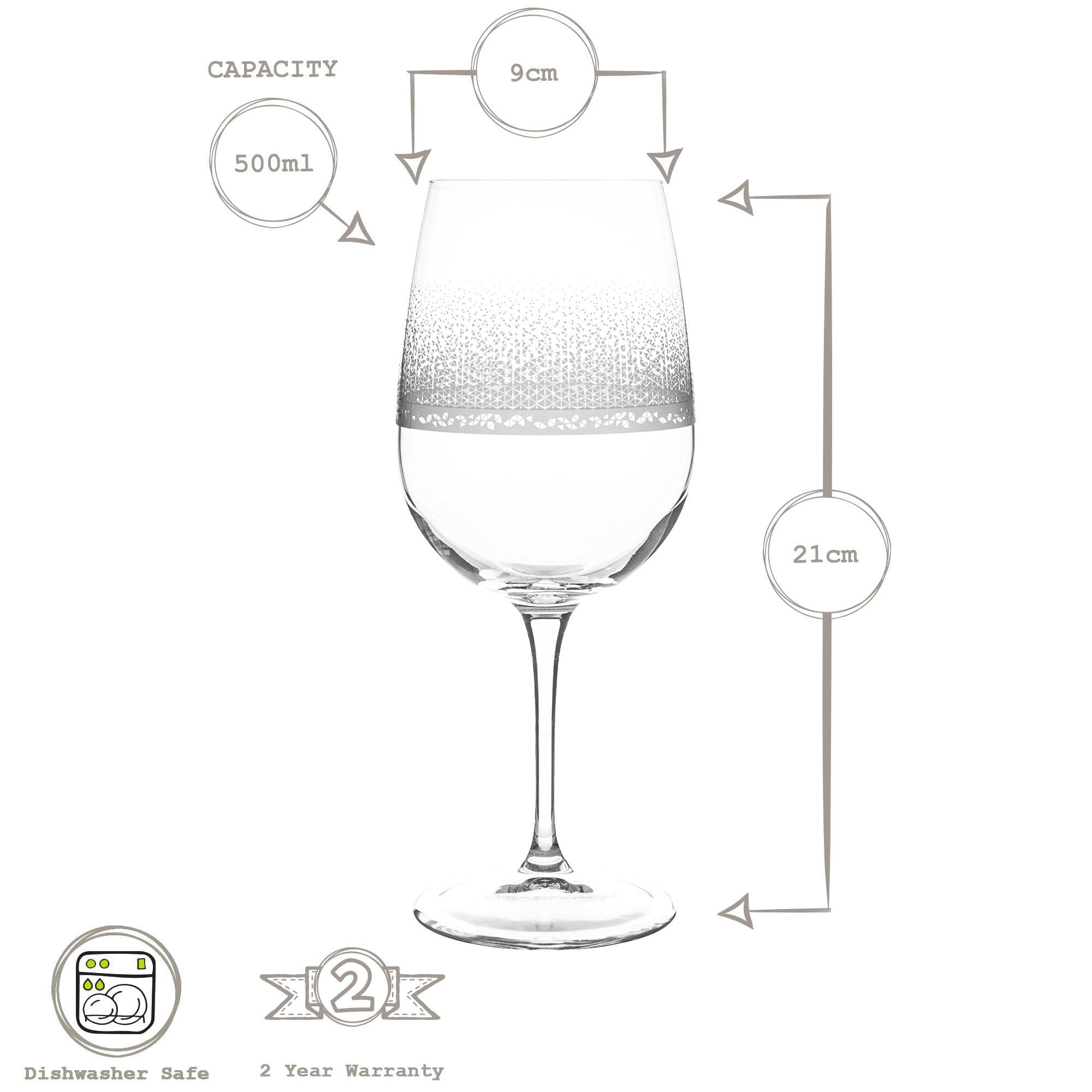 500ml Inventa Wine Glasses - Pack of Six