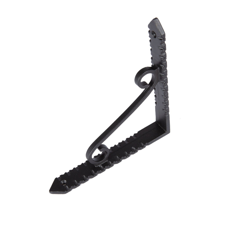 150mm Notched Scroll Iron Shelf Bracket - By Hammer & Tongs