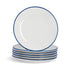 Nicola Spring Farmhouse White Dessert Plates - 21cm - Pack of 6