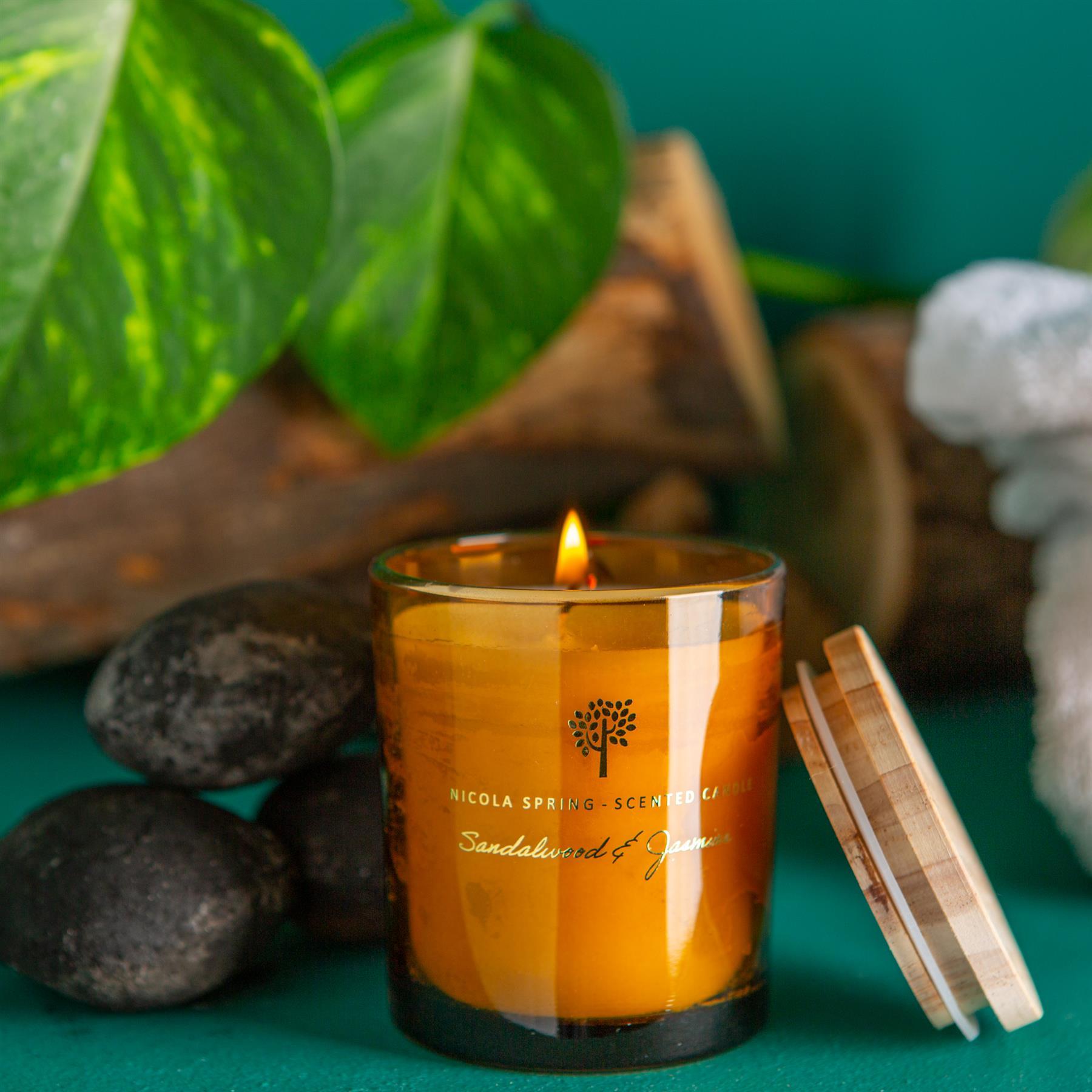 130g Sandalwood &amp; Jasmine Soy Wax Scented Candle