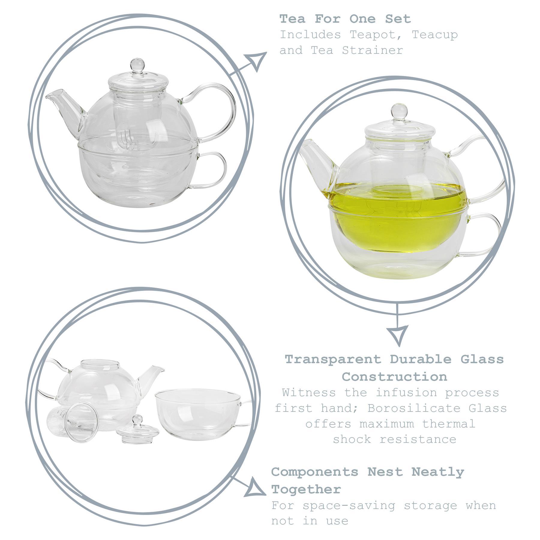 550ml Glass Tea For One Set