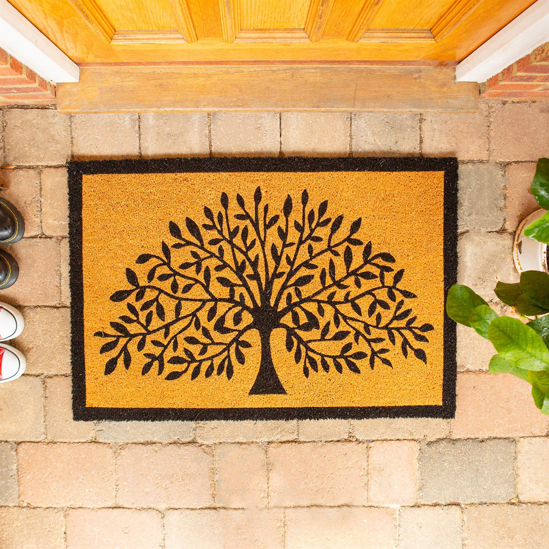 90cm x 60cm Tree of Life Coir Door Mat