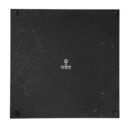 33cm Black Square Linea Slate Placemats - Pack of Six