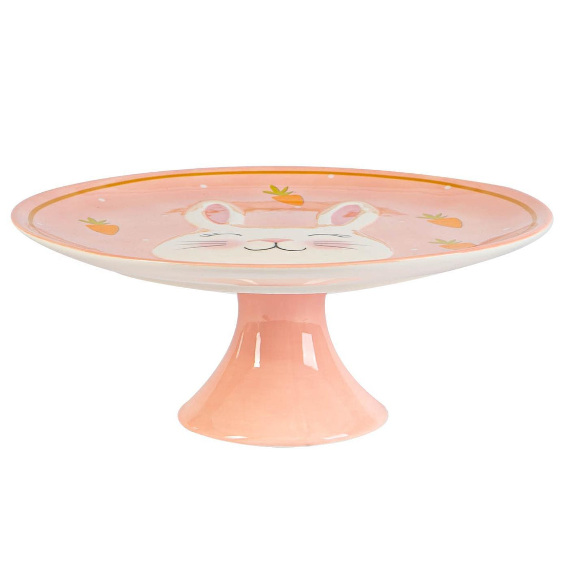 Nicola Spring Pink Bunny Cake Stand - 27cm - Pink